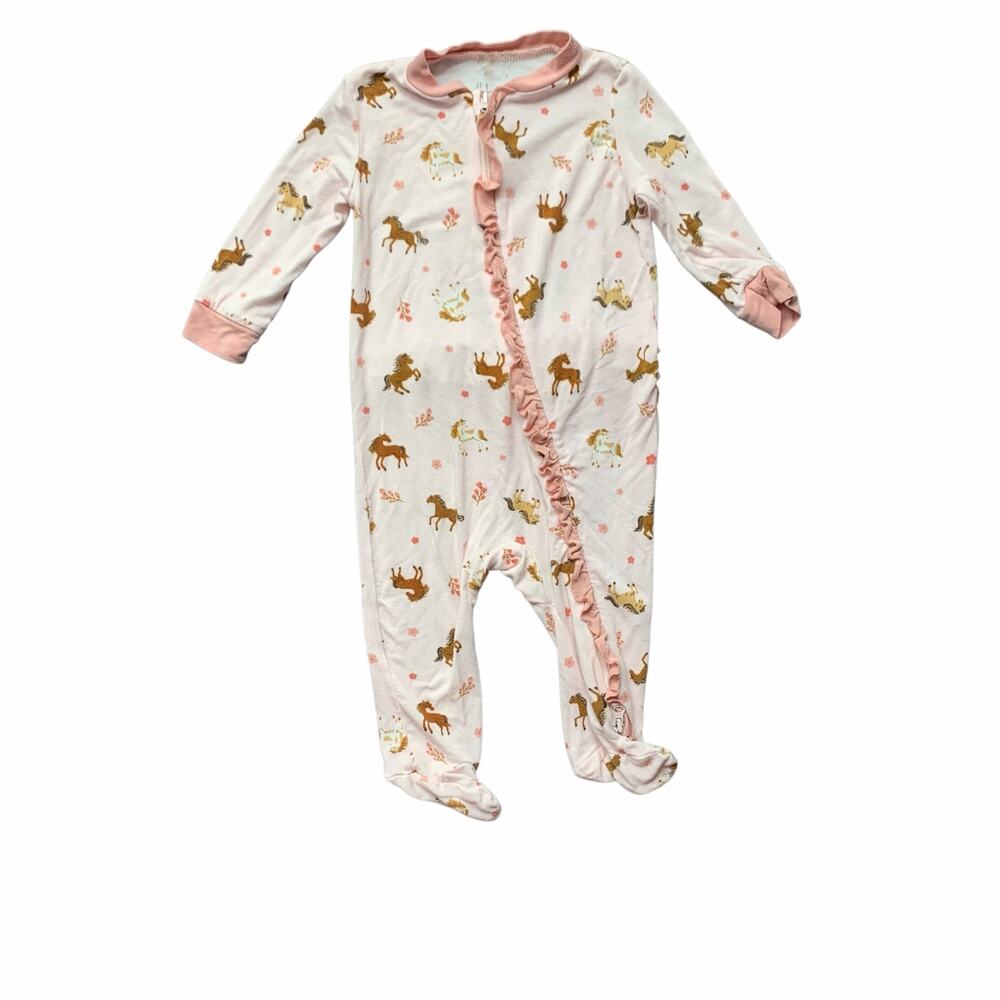 Milkberry Bamboo Horse Ruffle Footy